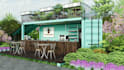 create realistic container store, 3d shipping container design