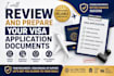 review and prepare your visa application documents