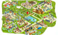 design wayfinding map, visitor map, resort map and park map, navigation map