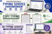 do accurate typing, retyping and copy typing