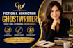 ghostwrite your fiction or non fiction ebook as a professional ghostwriter