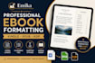 professionally format your ebook for kindle and epub