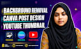 do canva post design and background remove