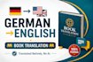 translate your german book to english natively