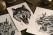 create american traditional tattoo style design