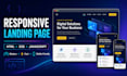 build a responsive landing page with HTML CSS and javascript