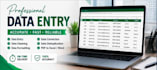 do accurate data entry, logo design and creative poster design for you