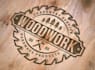 design outstanding wood, carpentry, and woodworking logo