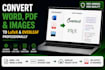 convert word PDF or images to latex and overleaf professionally