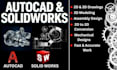 autocad 2d drafting, solidworks 3d modeling