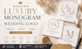 create a custom luxury monogram and wedding logo