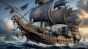 draw fantasy map or ship illustration with cool details