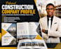 design a professional construction company profile and portfolio