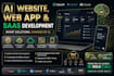 do ai website development, ai web application and ai saas software