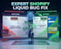 fix shopify liquid bug, fix custom code error, and theme code issues