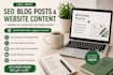 write SEO health and wellness blog posts and articles