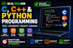 solve python and c programming tasks and debug code