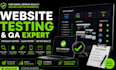 do website testing, QA and usability testing