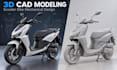 do 3d cad modeling 3d scooter bike mechanical design prototype 3d printin
