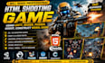 make html shooting game using unity, mugen, phaser, godot, construct webgl game