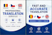 translate texts between romanian,czech and english