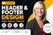 design or fix a responsive wordpress header and footer