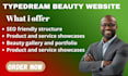 design a professional typedream beauty website for your brand