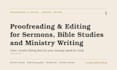 proofread and edit your christian or ministry content