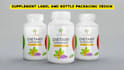 design premium supplement label and bottle packaging design