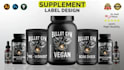 design premium supplement label and bottle packaging design