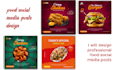 restaurant food social media post design