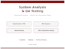 provide manual, automation QA testing and system analysis