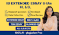 do ib extended essay,ia , ee,  hl and sl