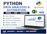 analyze excel and CSV data using python pandas numpy and automation
