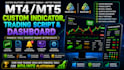 create custom mt4 mt5 indicator, trading script