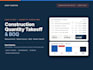 do construction quantity takeoff and material estimate in bluebeam