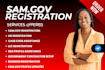do sam gov registration, llc registration, cage code, uei, naics code, wosb, mbe