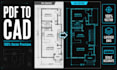 convert PDF to cad dwg as built drawings accurately