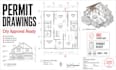 draft city permit drawings and architectural blueprints