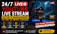 setup a 24 7 youtube live stream for rain, lofi and sleep
