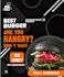 design food poster hangry burgur