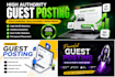 do guest post outreach and build quality backlinks