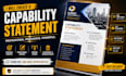 create a professional company capability statement