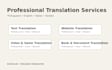 traduzir textos, sites e videos