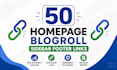 build da50 plus homepage blogroll footer sidebar   backlinks