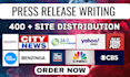 do professional press release writing and PR press release distribution