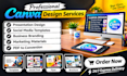 design custom canva templates, flyers, brochures and presentations