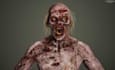 optimized zombie model in unreal,high end texture,aaa game ready, humanoid rig3d