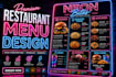 design a modern restaurant, cafe, or food menu