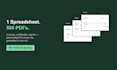 bulk generate personalized PDF invoices or certificates from excel